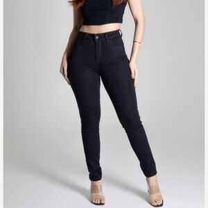 High Waist Butt-Lifting Black Twill Pants-Comfortable and Stylish
